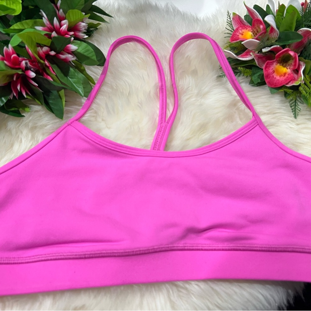 Lululemon Pink Sports Bra with Racerback Design